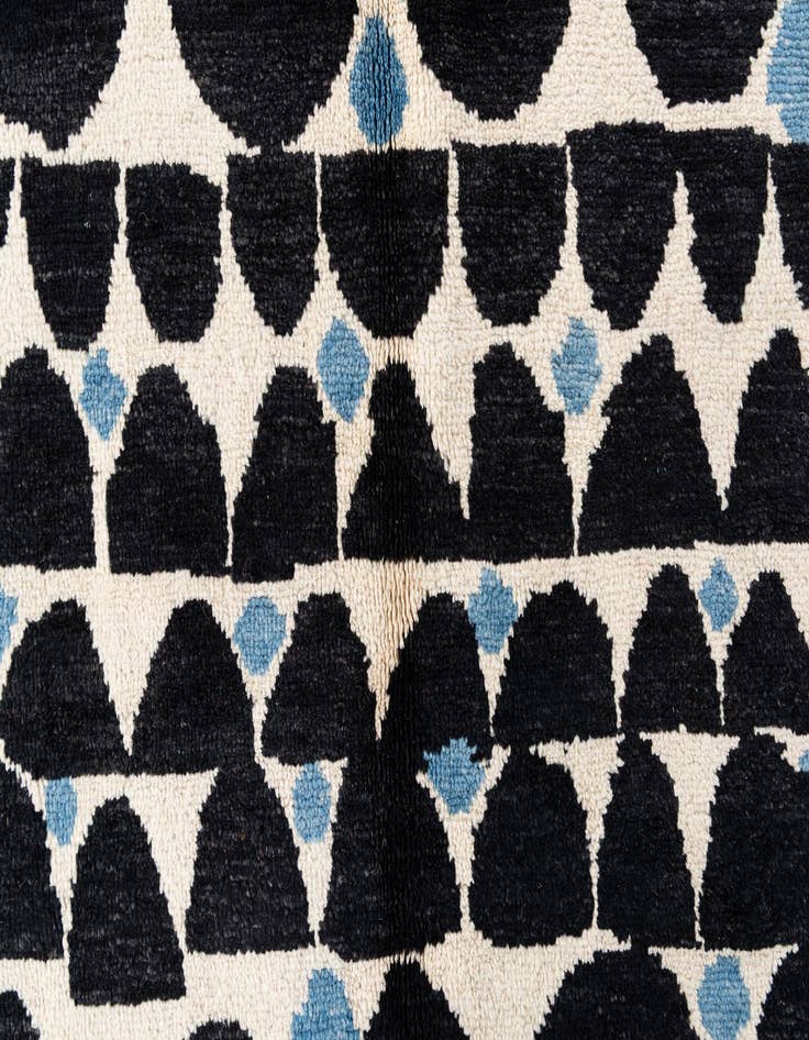 Detail image of 5' 8 x 8' 3  Hand Knotted Moroccan Wool Rug