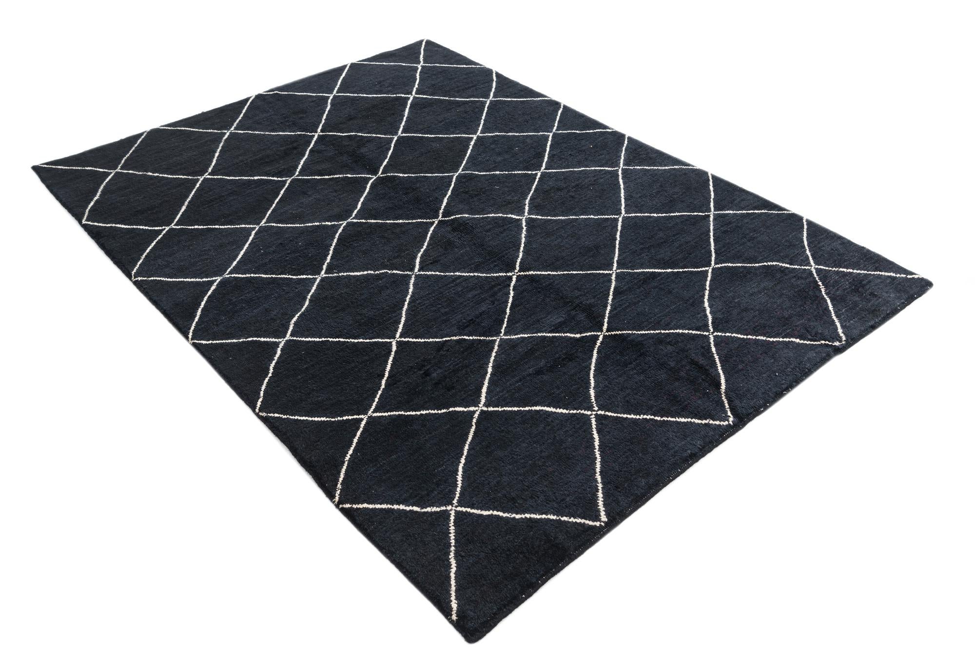 5' 6 x 7' 7 Hand Knotted Moroccan Wool Rug