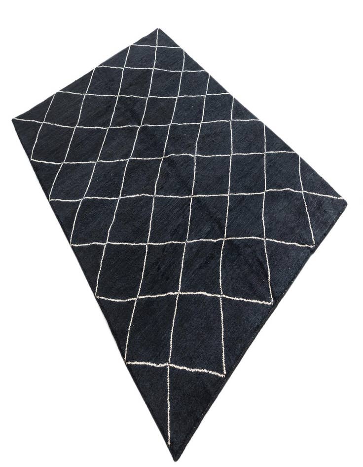 Detail image of 5' 6 x 7' 7  Hand Knotted Moroccan Wool Rug