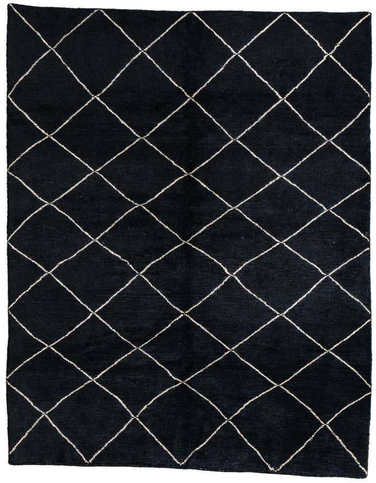 Detail image of 5' 6 x 7' 7 Hand Knotted Moroccan Wool Rug