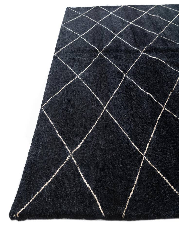 Detail image of 5' 8 x 8'  Hand Knotted Moroccan Wool Rug