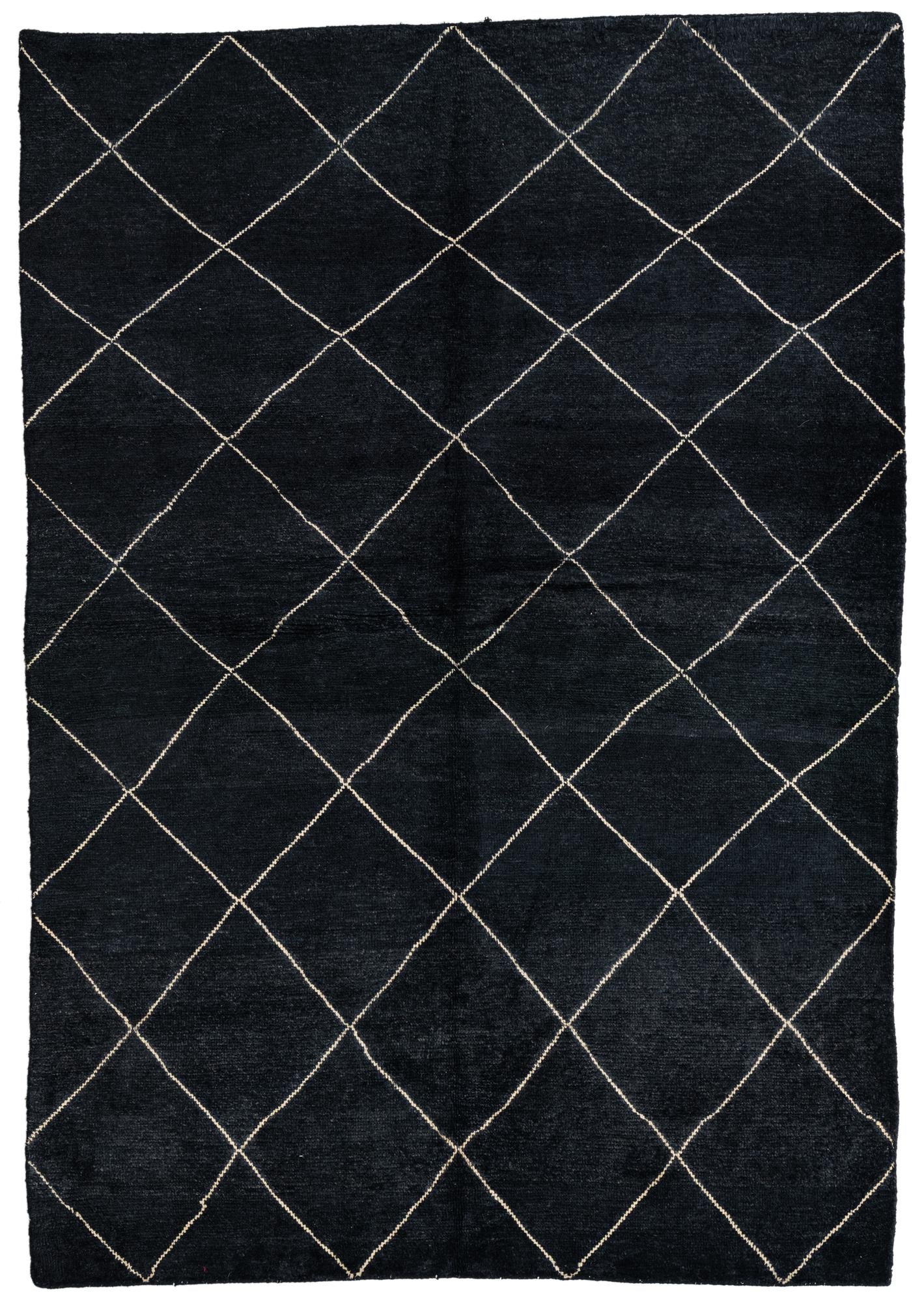 5' 8 x 8' Hand Knotted Moroccan Wool Rug