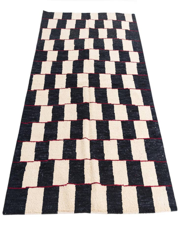 Detail image of 5' 2 x 6' 3  Hand Knotted Moroccan Wool Rug