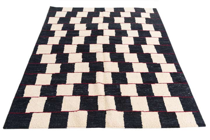 5' 2 x 6' 3 Hand Knotted Moroccan Wool Rug