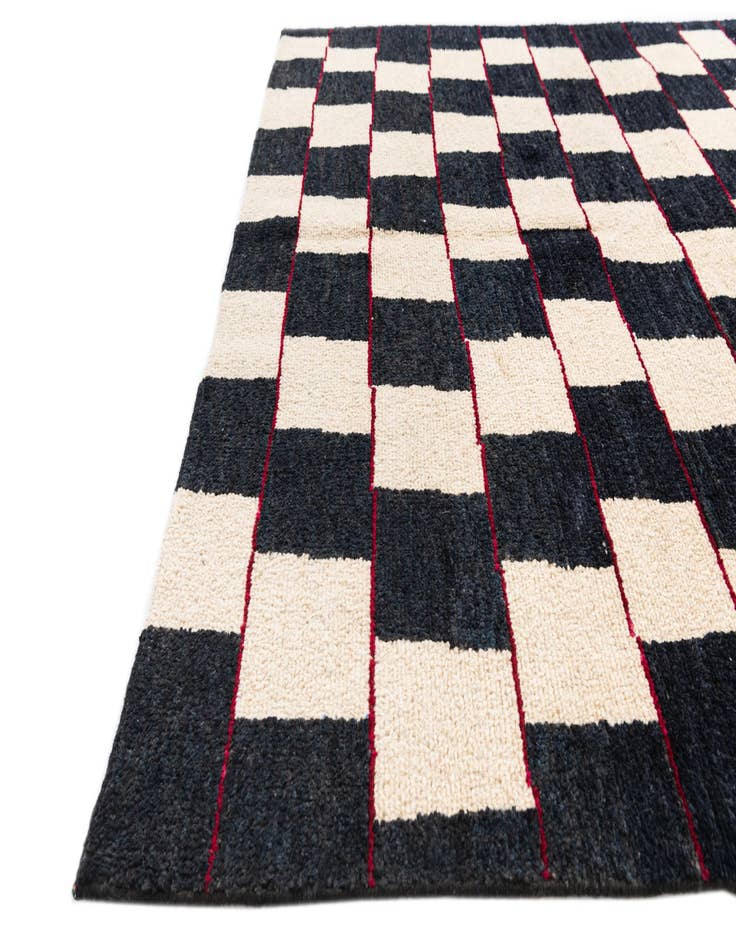 Detail image of 5' 2 x 6' 3  Hand Knotted Moroccan Wool Rug