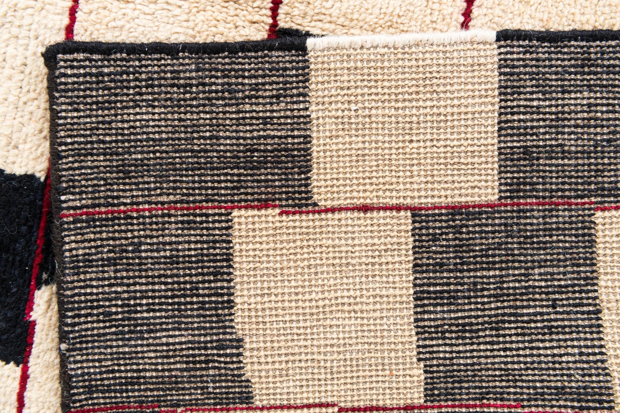 5' 2 x 6' 3 Hand Knotted Moroccan Wool Rug