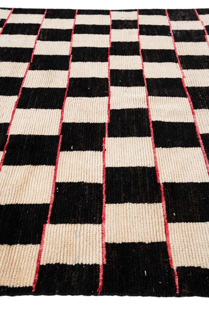 5' 2 x 8' Hand Knotted Moroccan Wool Rug