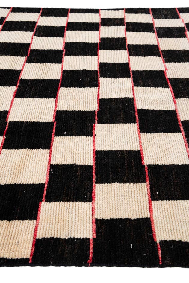 Detail image of 5' 2 x 8' Hand Knotted Moroccan Wool Rug