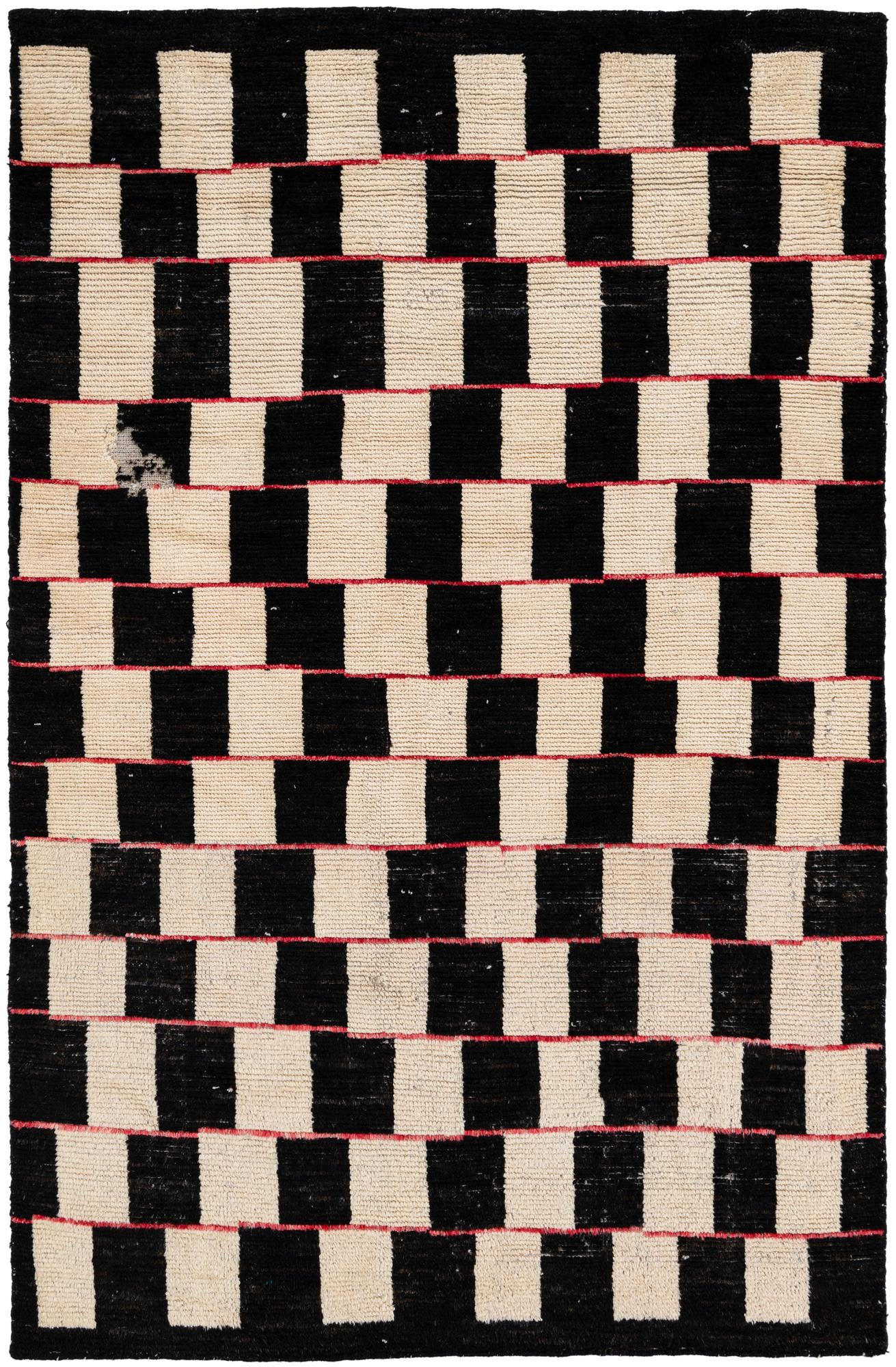 5' 2 x 8' Hand Knotted Moroccan Wool Rug