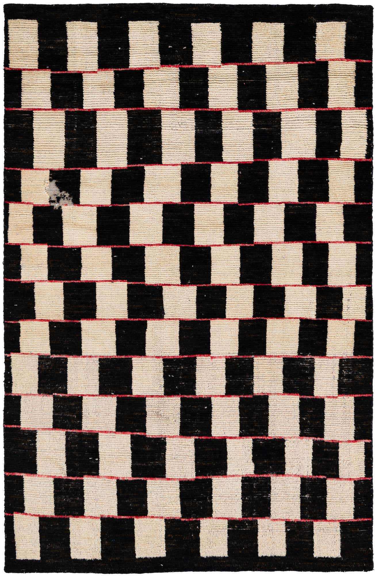 5' 2 x 8' Hand Knotted Moroccan Wool Rug