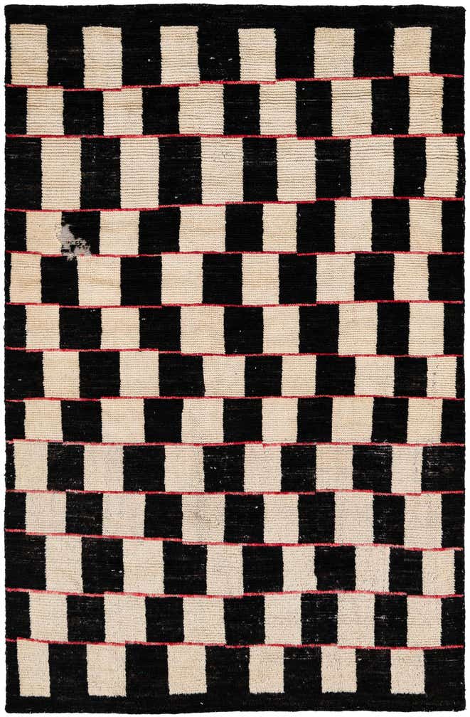 5' 2 x 8' Hand Knotted Moroccan Wool Rug