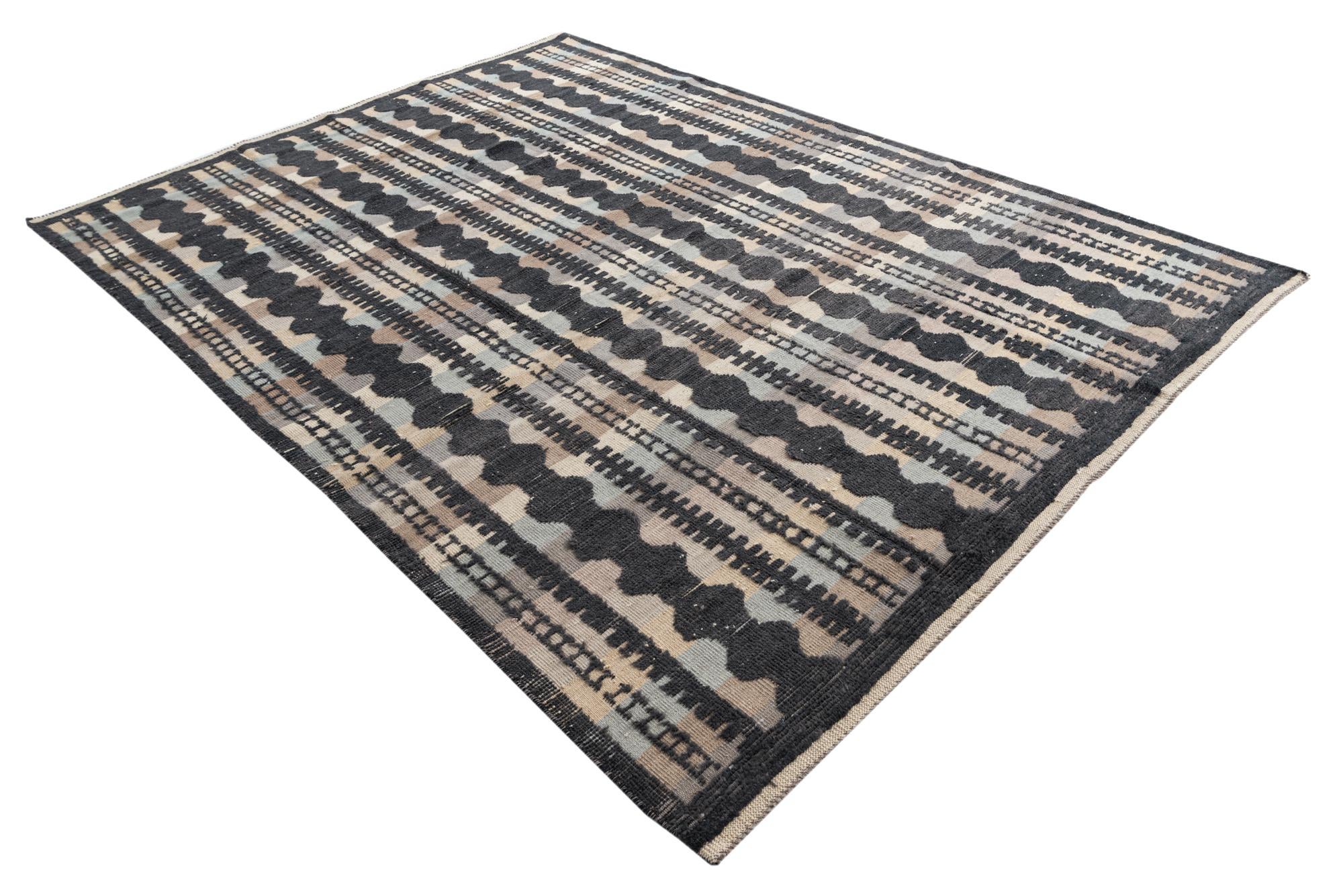 7' 9 x 10' 6 Hand Knotted Moroccan Wool Rug
