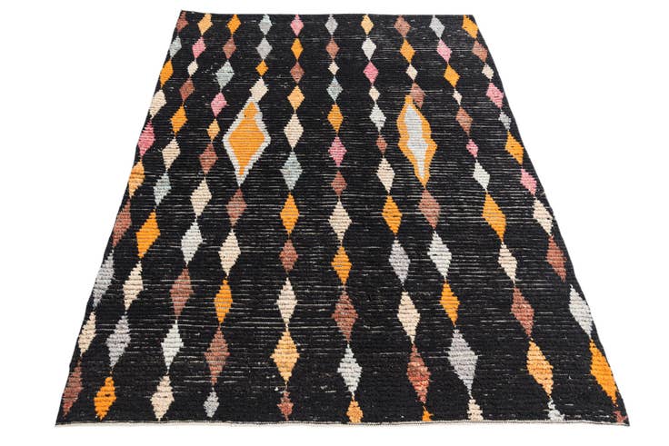 Detail image of 4' 9 x 6' 8 Hand Knotted Moroccan Wool Rug