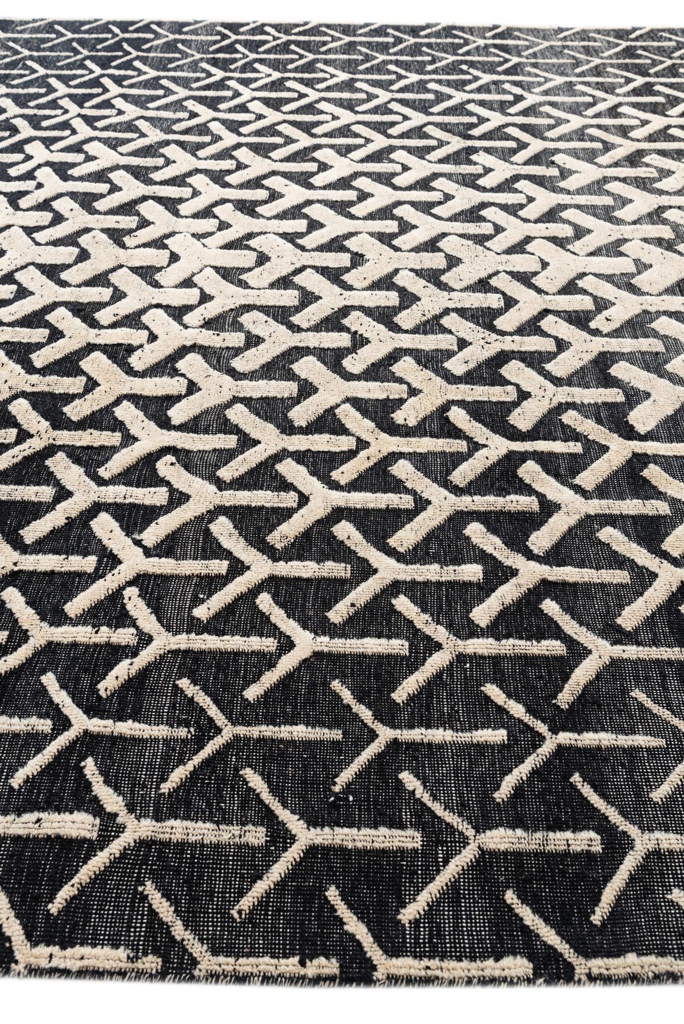 9' 1 x 11' 10 Hand Knotted Moroccan Wool Rug