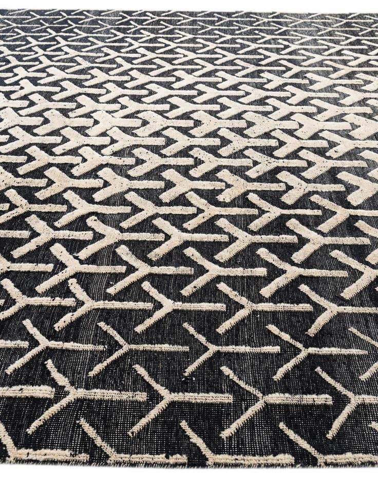 Detail image of 9' 1 x 11' 10  Hand Knotted Moroccan Wool Rug