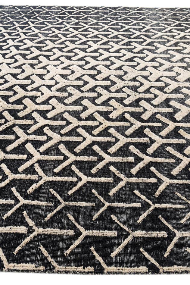 Detail image of 9' 1 x 11' 10 Hand Knotted Moroccan Wool Rug