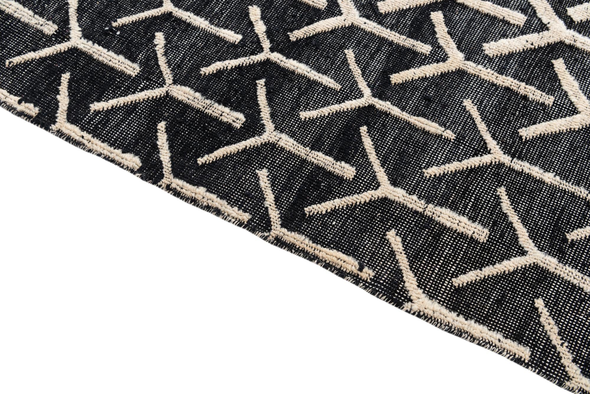9' 1 x 11' 10 Hand Knotted Moroccan Wool Rug