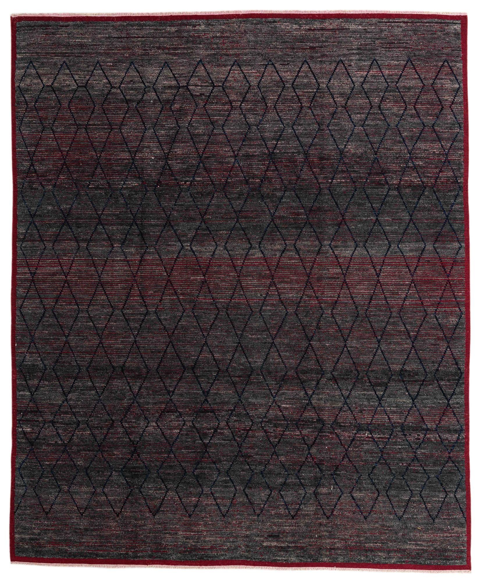 9' 6 x 11' 6 Hand Knotted Moroccan Wool Rug