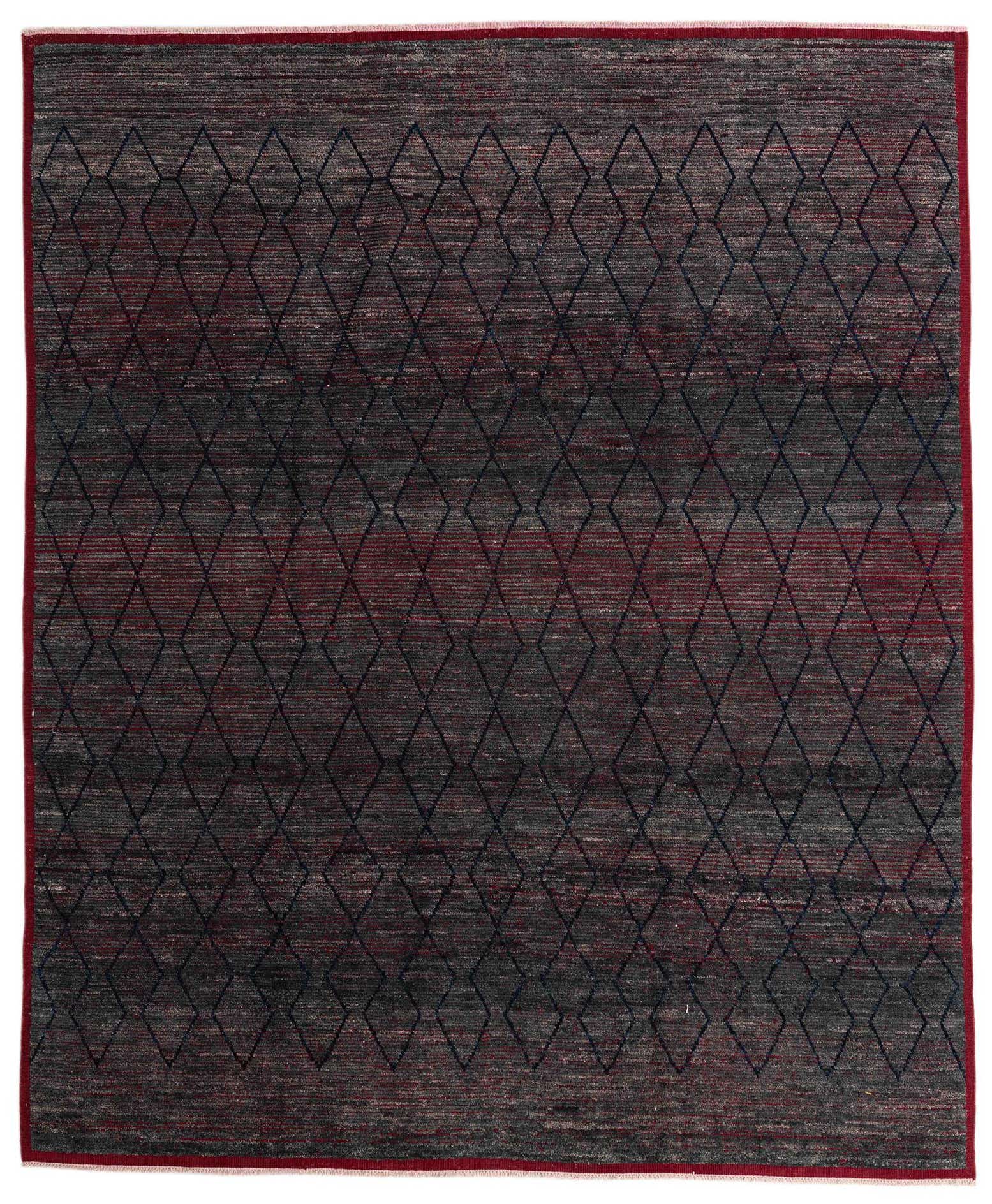 9' 6 x 11' 6 Hand Knotted Moroccan Wool Rug