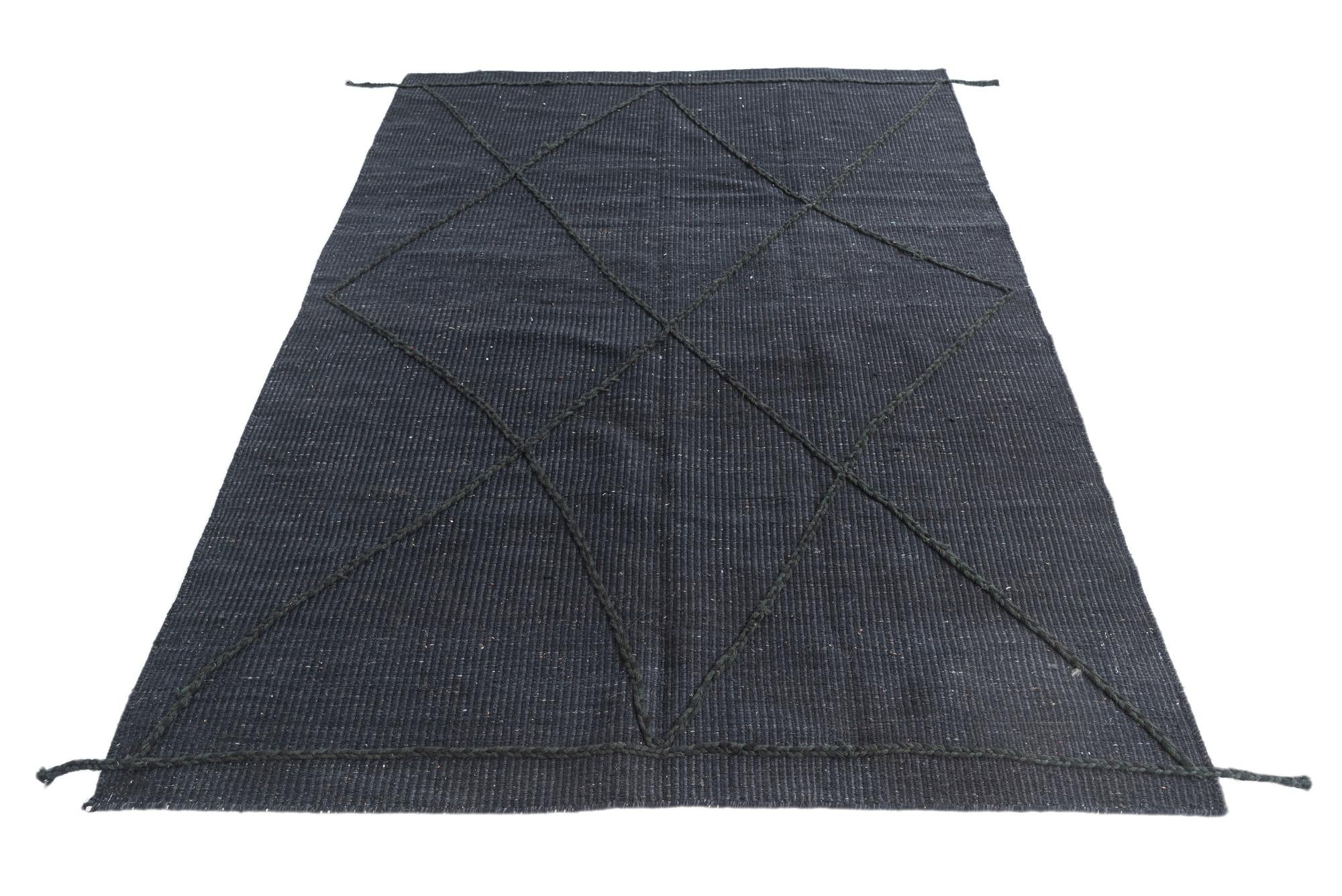 5' 5 x 8' Hand Knotted Moroccan Wool Rug