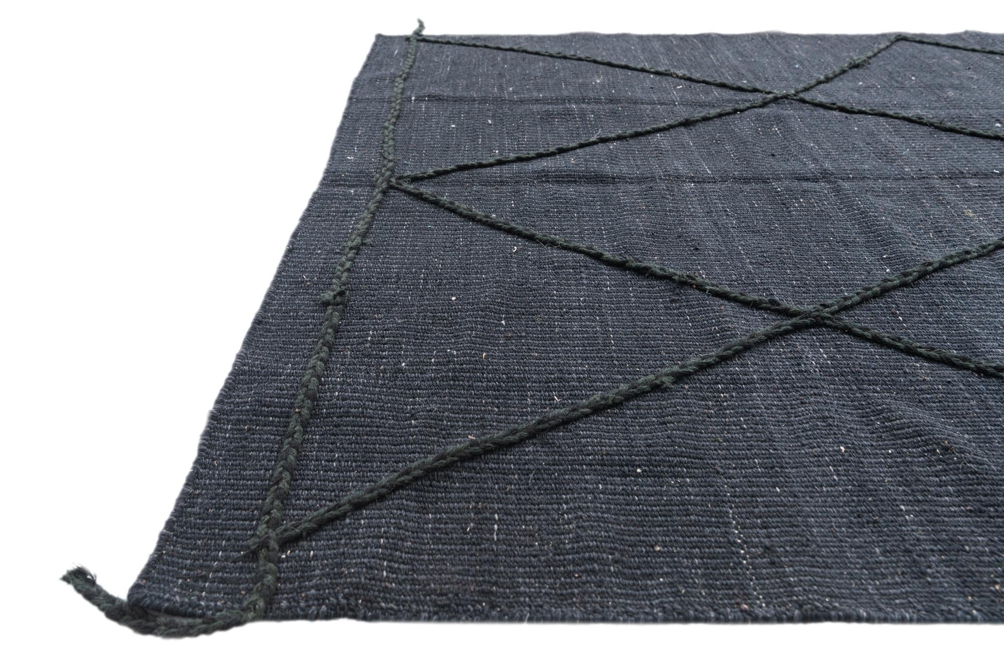 5' 5 x 8' Hand Knotted Moroccan Wool Rug