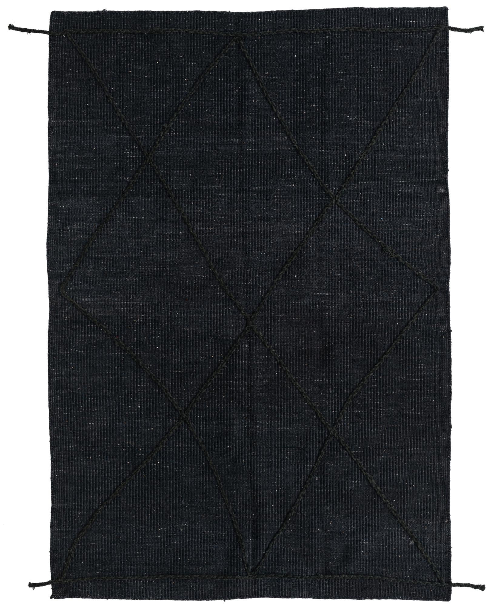 5' 5 x 8' Hand Knotted Moroccan Wool Rug