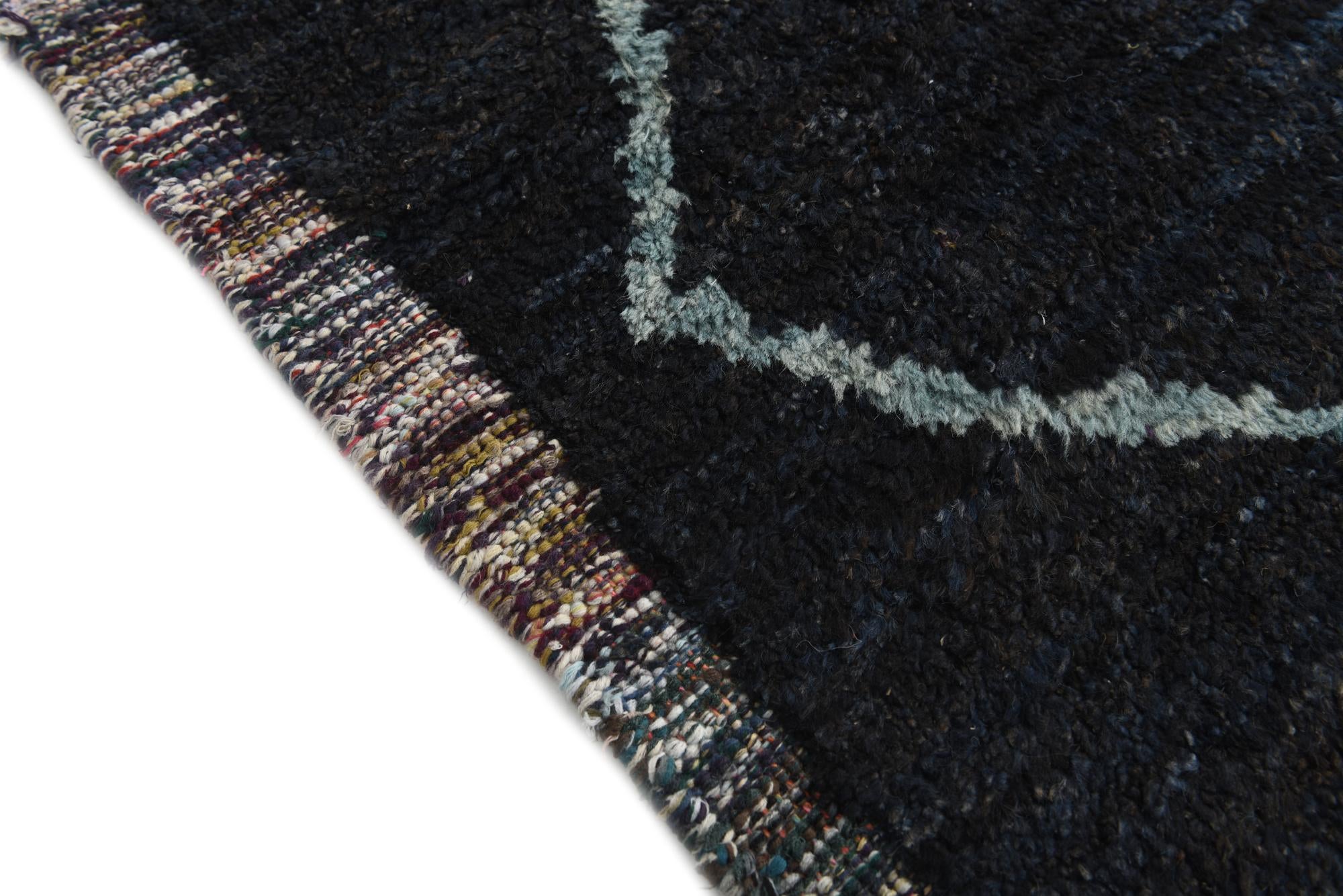 9' 2 x 12' 1 Hand Knotted Moroccan Wool Rug