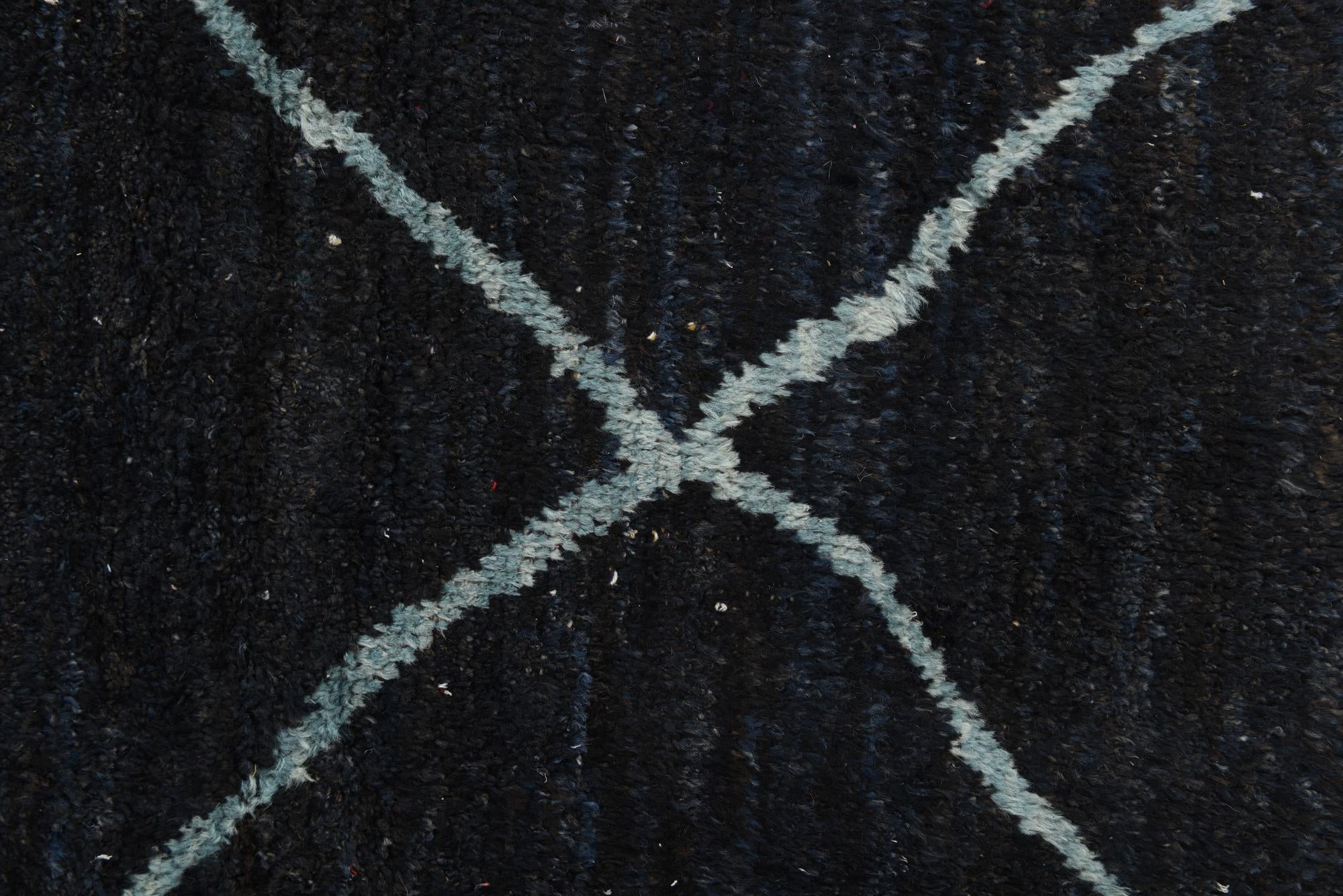 9' 2 x 12' 1 Hand Knotted Moroccan Wool Rug