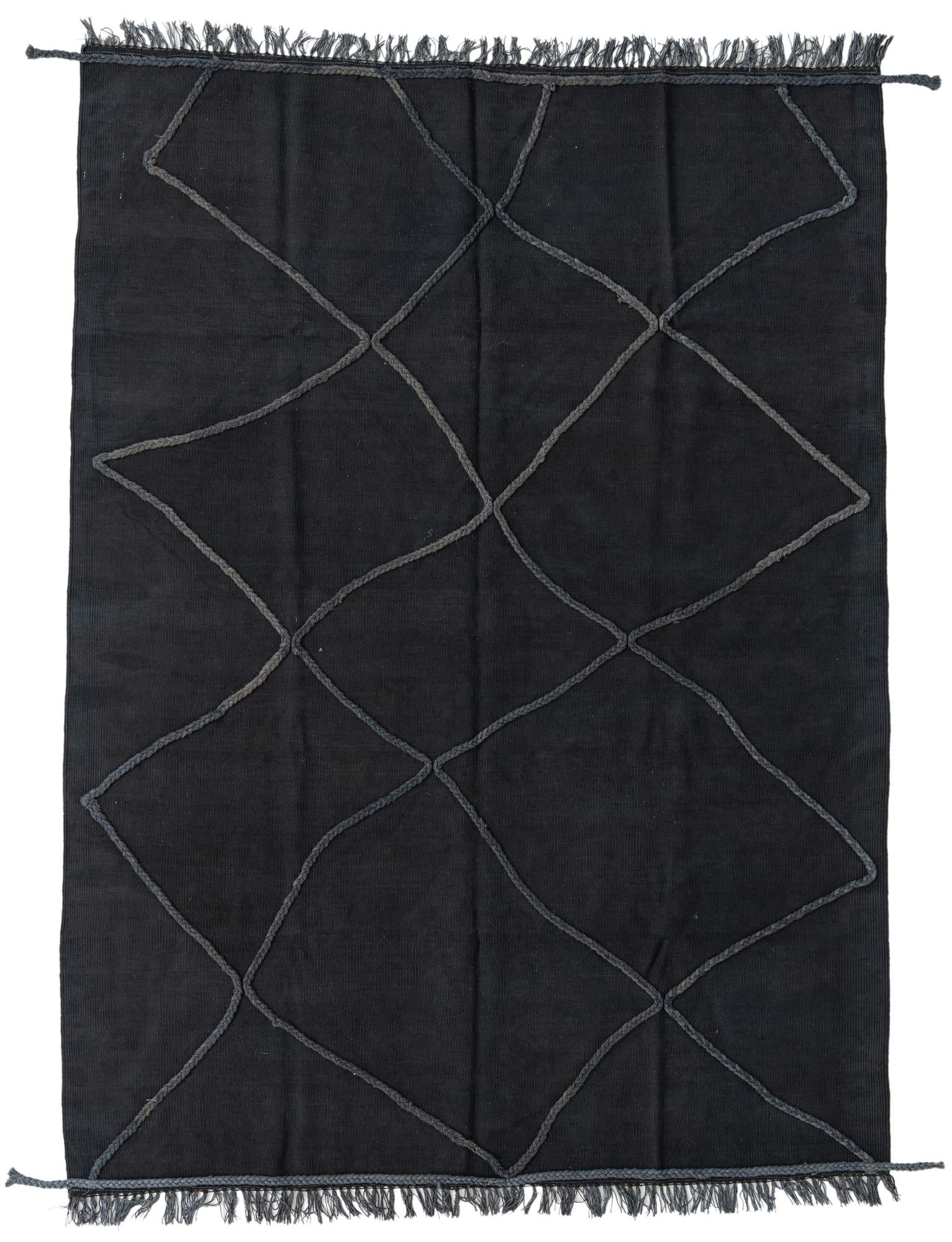 5' 7 x 7' 7 Hand Knotted Moroccan Wool Rug