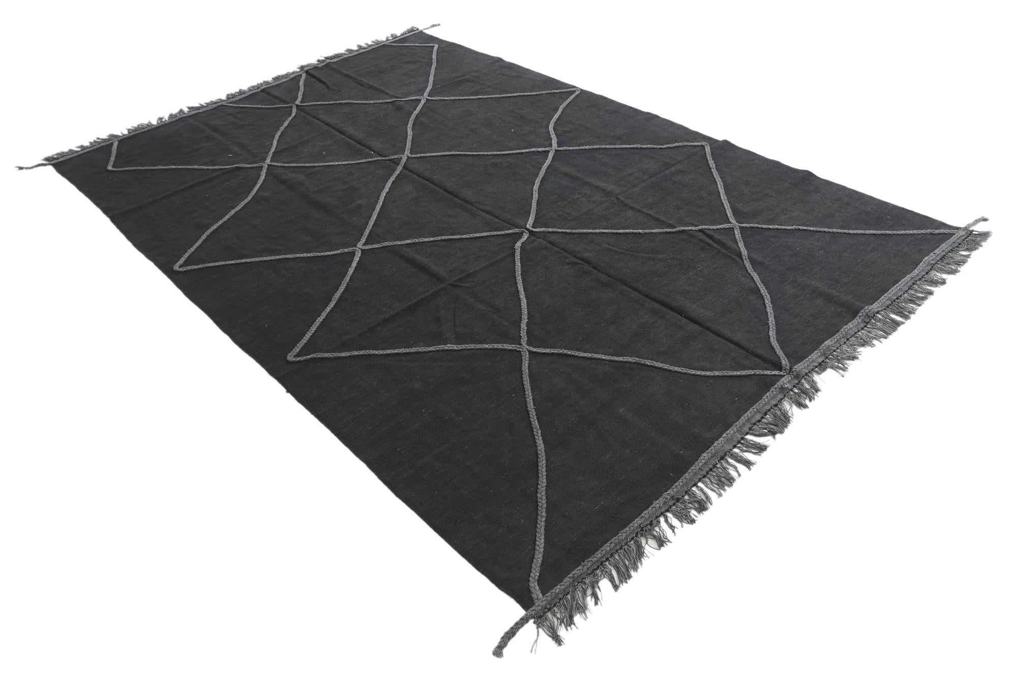 6' 5 x 9' 6 Hand Knotted Moroccan Wool Rug