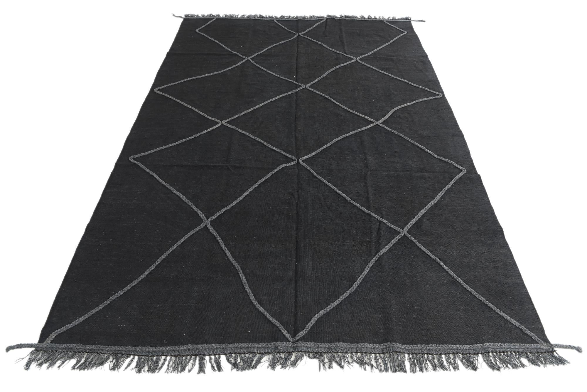 6' 5 x 9' 6 Hand Knotted Moroccan Wool Rug