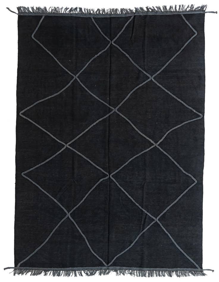 Detail image of 6' 5 x 9' 6 Hand Knotted Moroccan Wool Rug