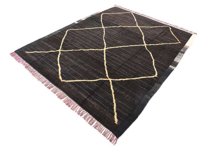 8' 5 x 10' Hand Knotted Moroccan Wool Rug