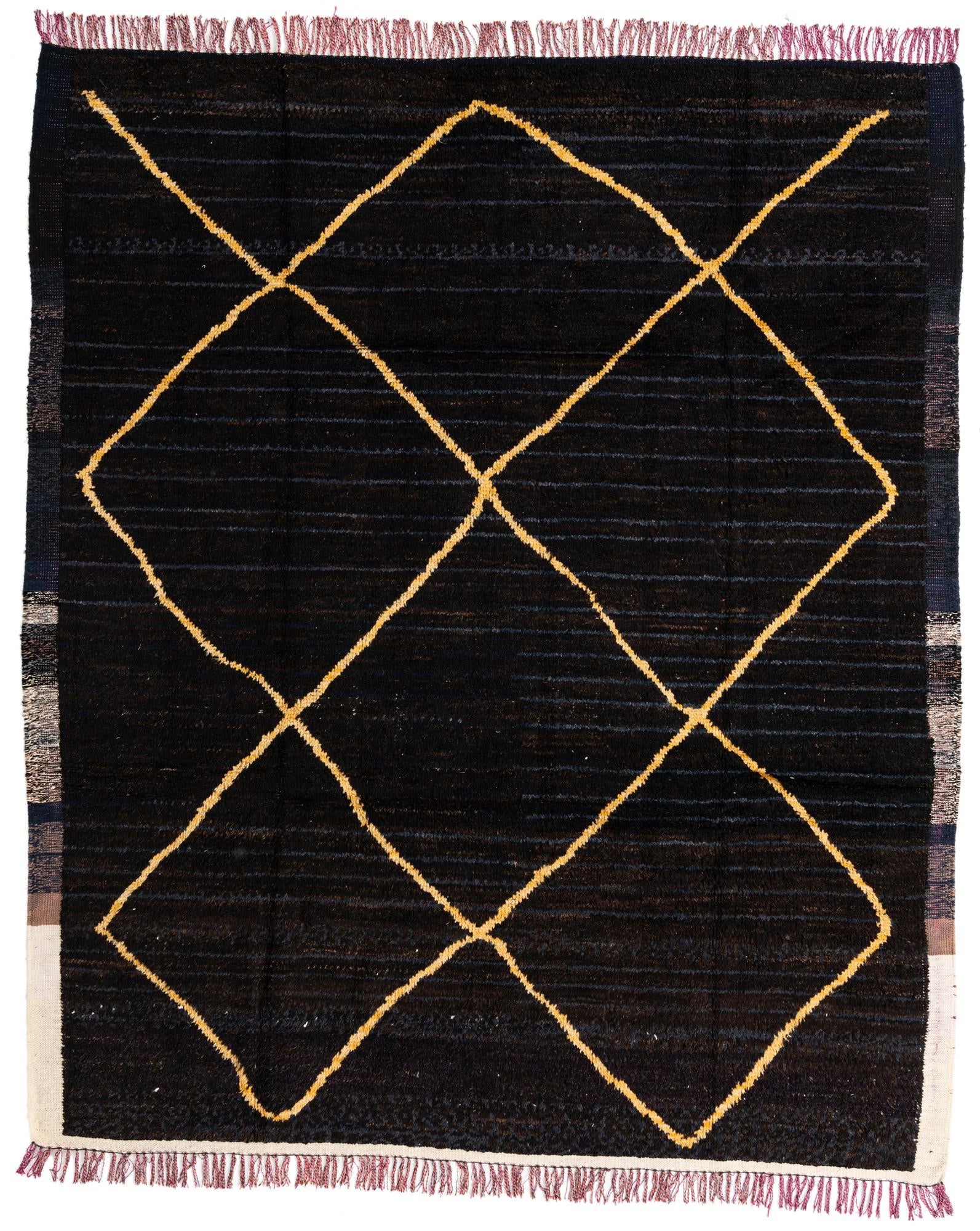 8' 5 x 10' Hand Knotted Moroccan Wool Rug