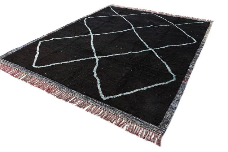 Detail image of 8' 2 x 10' 2 Hand Knotted Moroccan Wool Rug