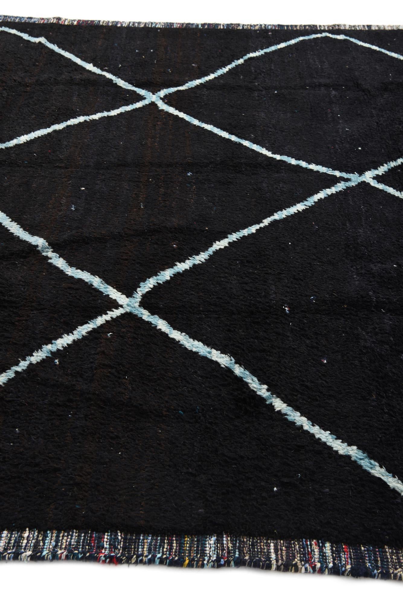 8' 2 x 10' 2 Hand Knotted Moroccan Wool Rug