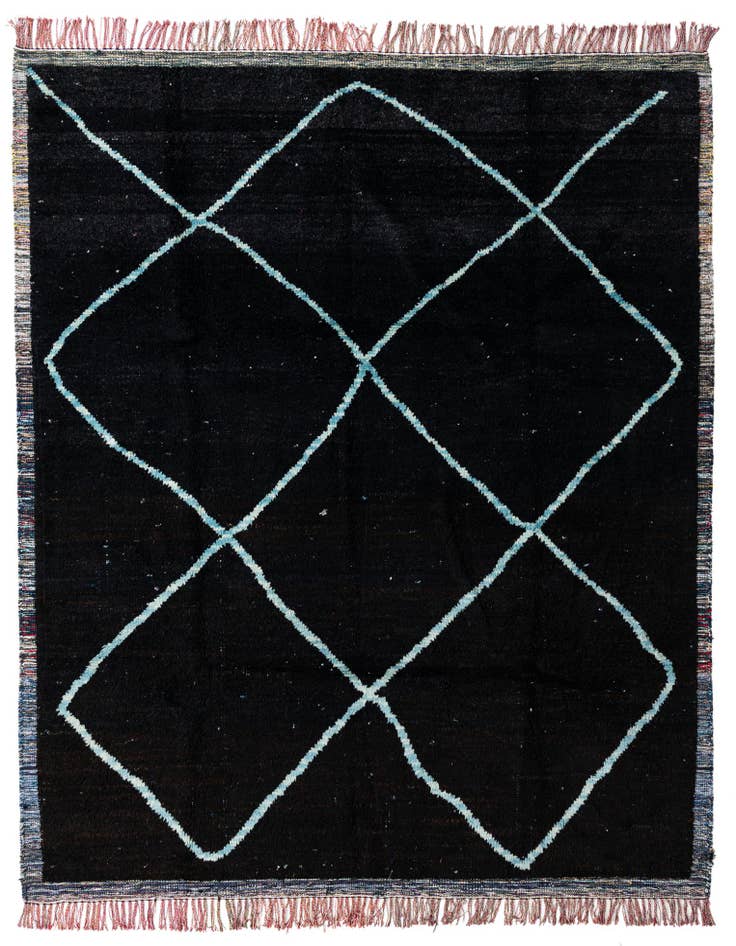 Detail image of 8' 2 x 10' 2 Hand Knotted Moroccan Wool Rug