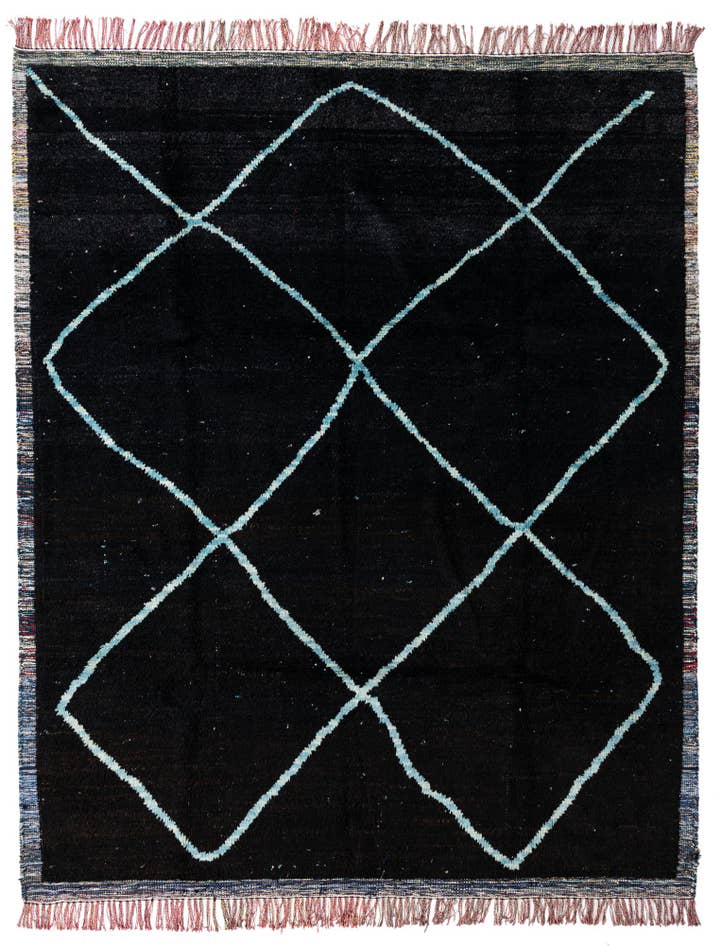 Detail image of 8' 2 x 10' 2 Hand Knotted Moroccan Wool Rug
