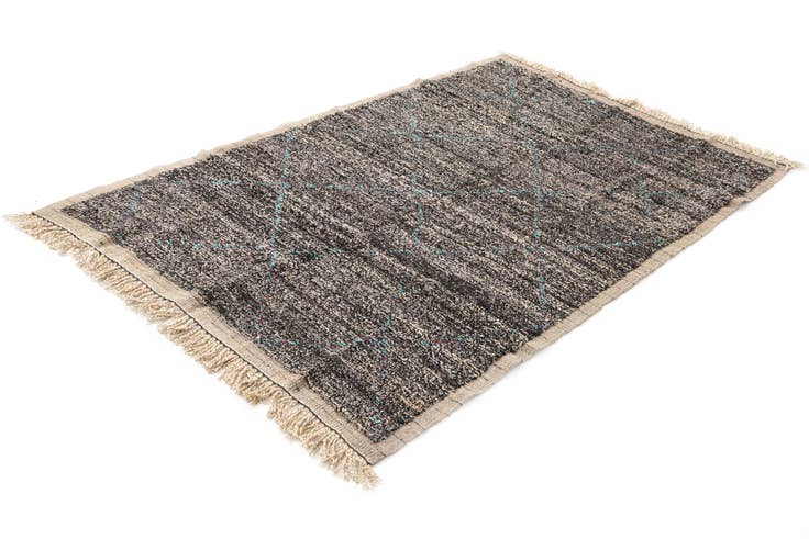 Detail image of 5' 2 x 8' 3 Hand Knotted Moroccan Wool Rug