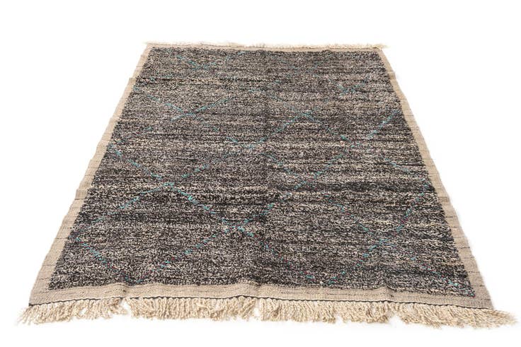 Detail image of 5' 2 x 8' 3 Hand Knotted Moroccan Wool Rug