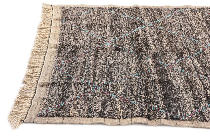 Detail image of 5' 2 x 8' 3 Hand Knotted Moroccan Wool Rug