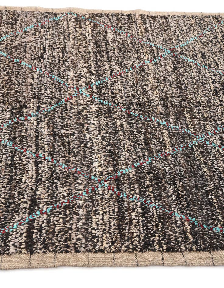 Detail image of 5' 2 x 8' 3  Hand Knotted Moroccan Wool Rug