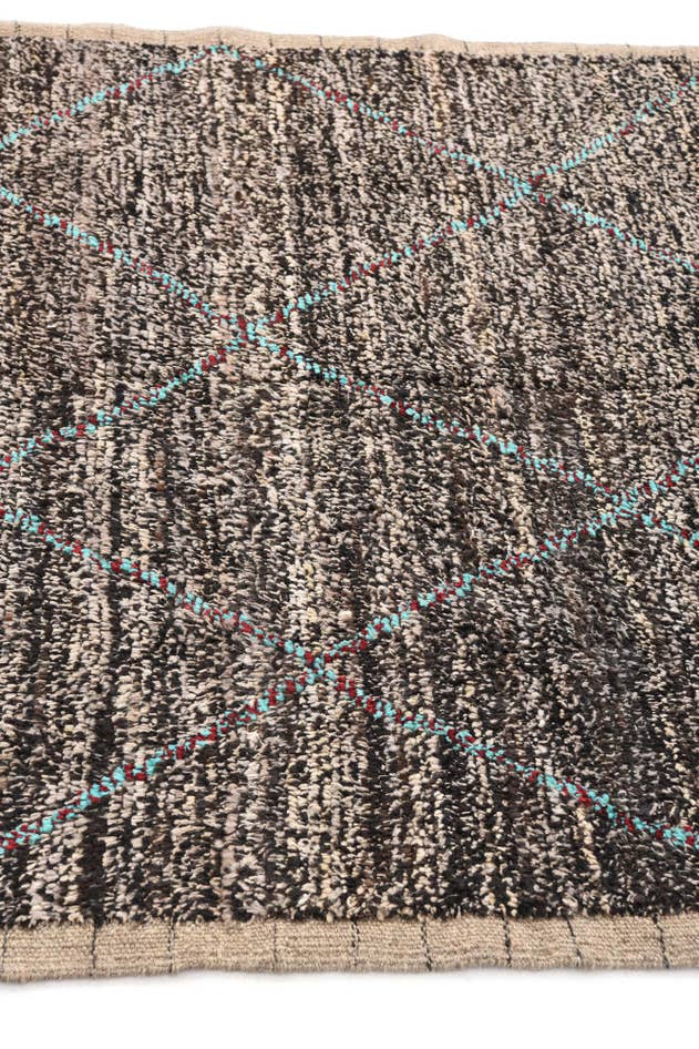 Detail image of 5' 2 x 8' 3 Hand Knotted Moroccan Wool Rug