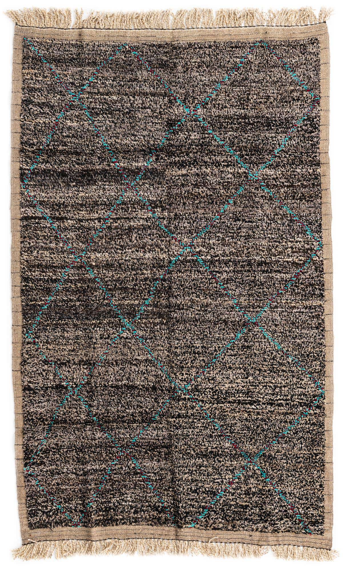 5' 2 x 8' 3 Hand Knotted Moroccan Wool Rug
