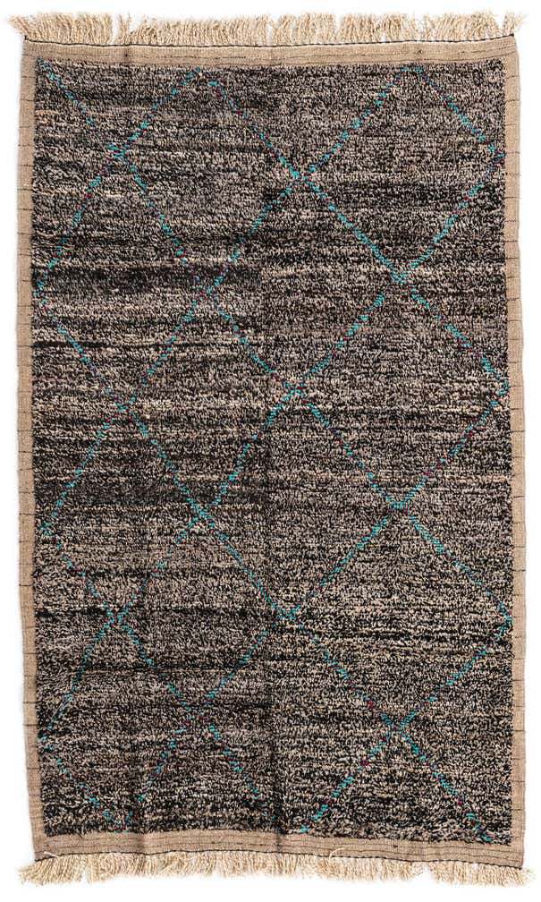 5' 2 x 8' 3 Hand Knotted Moroccan Wool Rug