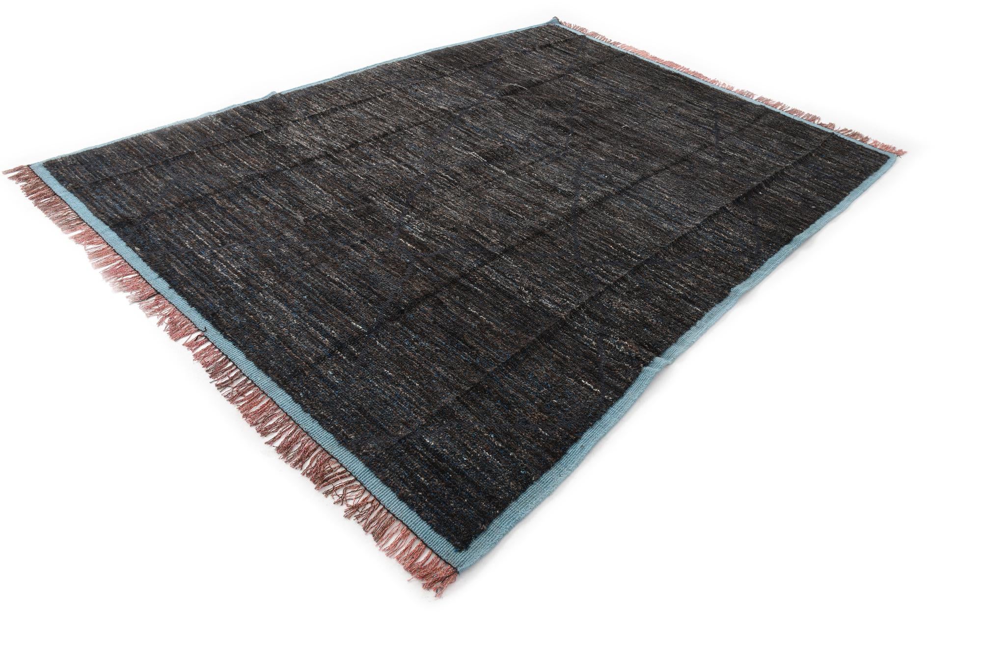 9' 1 x 12' 5 Hand Knotted Moroccan Wool Rug