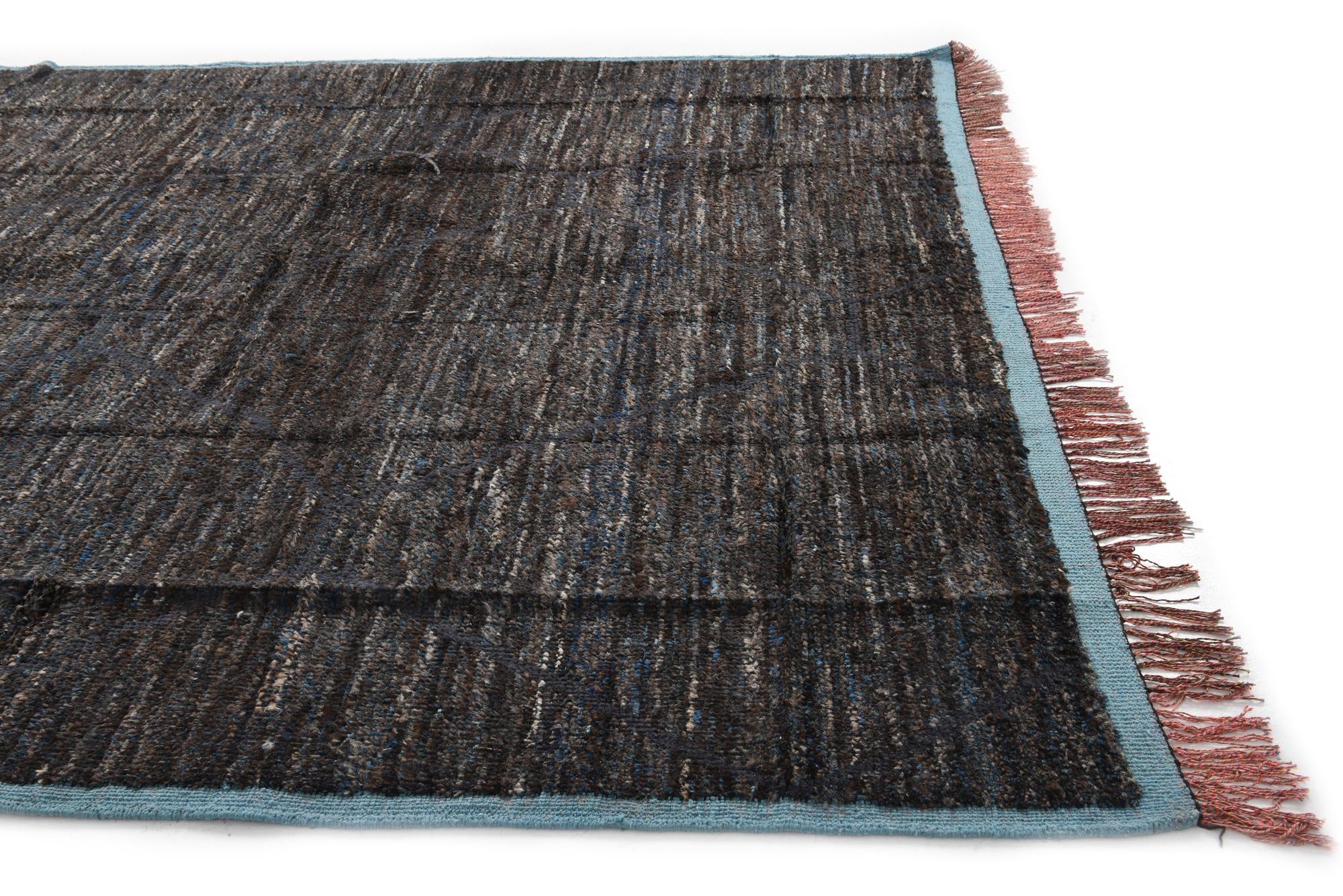 9' 1 x 12' 5 Hand Knotted Moroccan Wool Rug