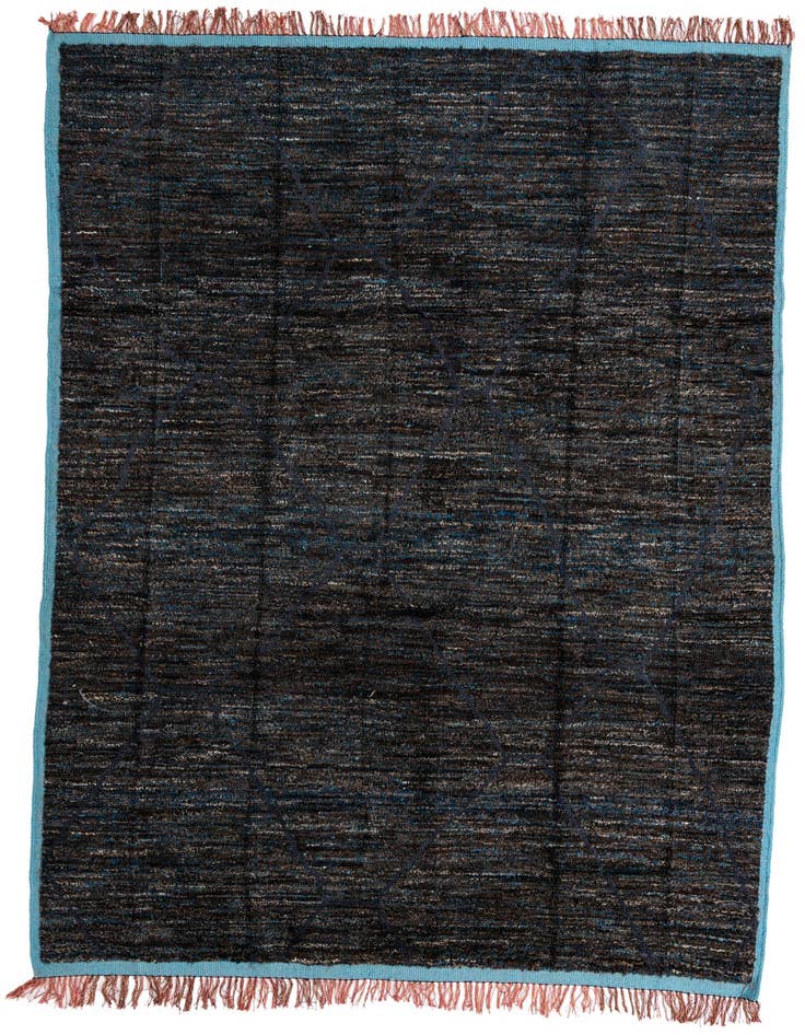 Detail image of 9' 1 x 12' 5 Hand Knotted Moroccan Wool Rug