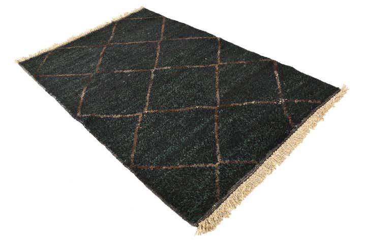 4' 4 x 6' 7 Hand Knotted Moroccan Wool Rug