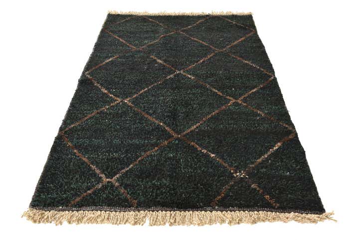 4' 4 x 6' 7 Hand Knotted Moroccan Wool Rug